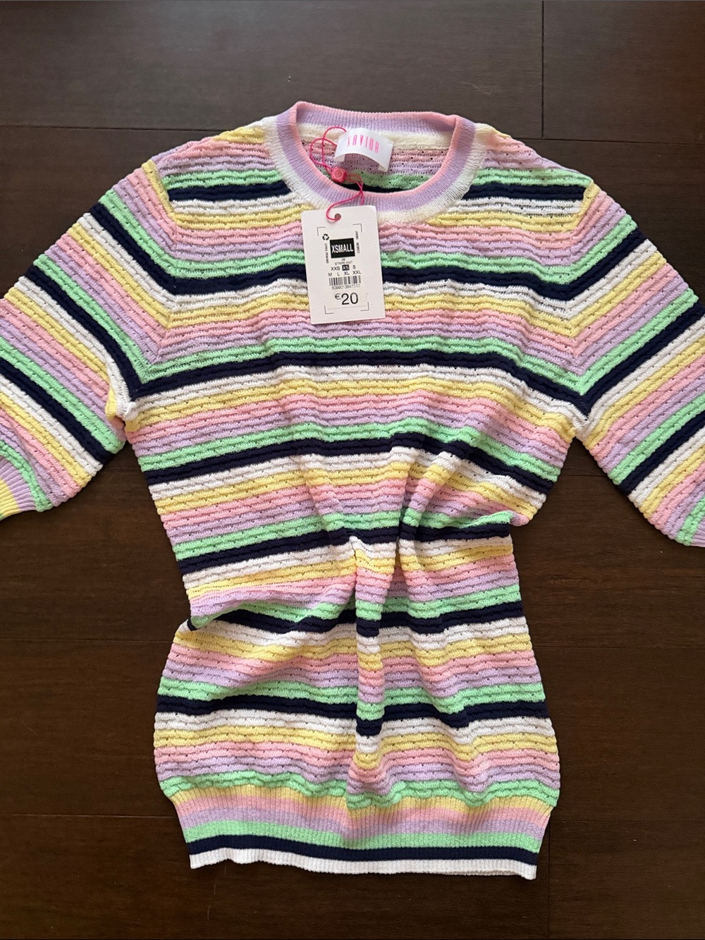Savida Pastel Striped Knit Top - Multicolor